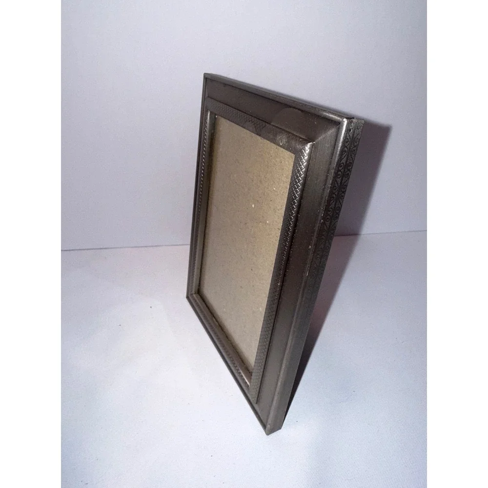 Malden Silver Metal Picture Frame Textured Border Tabletop 5x7 Inch